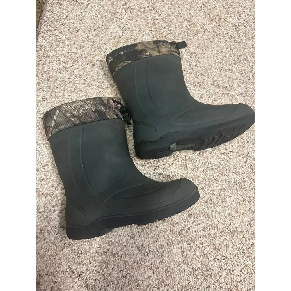 Kamik Camo Winter Snow Boots Kids Size 1 Boys Waterproof Insulated Hunting